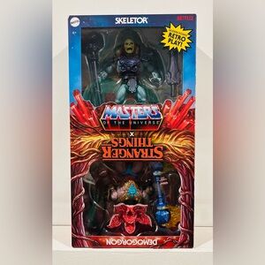 MOTU Masters of the Universe X Stranger Things Skeletor Demogoron Figure 2 Pack